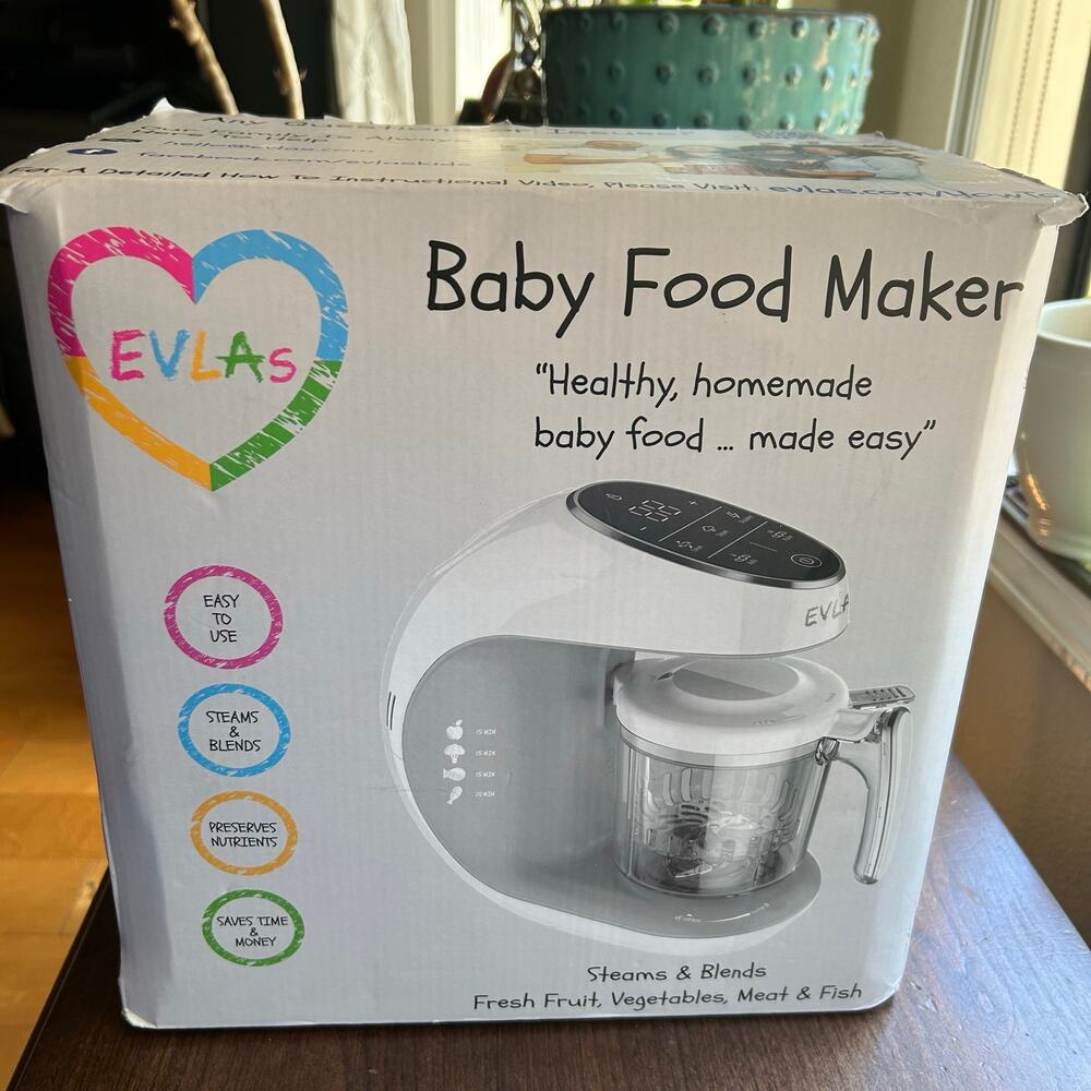 ELVAs Baby Food Maker Baby Food Processor Blender Grinder Steams & Blends New!